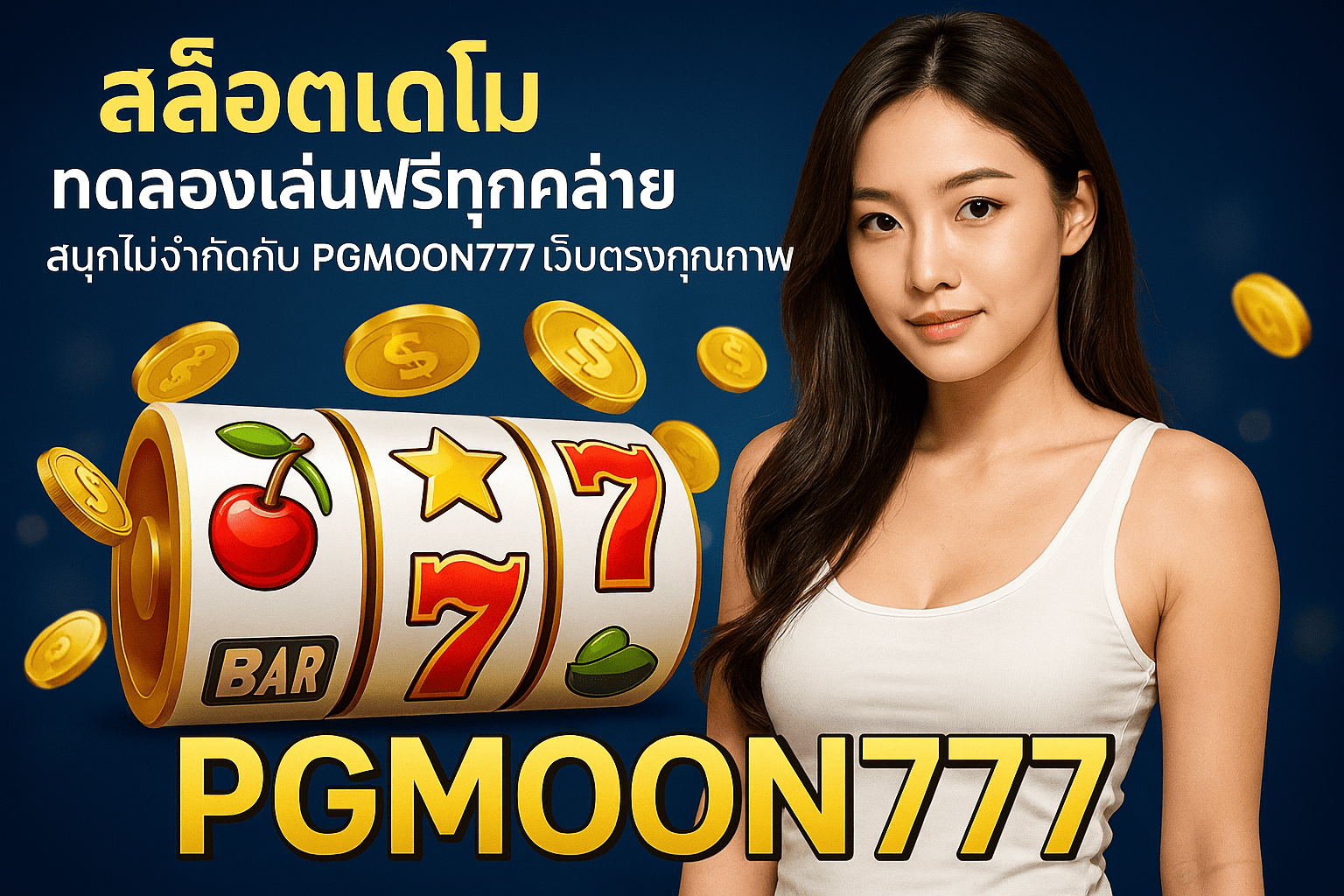 สล็อตเดโม ทดลองเล่นฟรีทุกค่าย สนุกไม่จำกัดกับ PGMOON777 เว็บตรงคุณภาพ