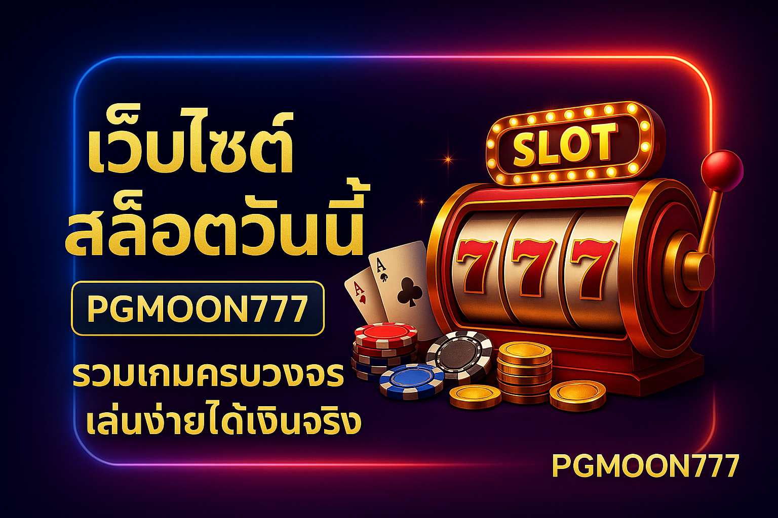 เว็บไซต์สล็อตวันนี้ PGMOON777 รวมเกมครบวงจร เล่นง่ายได้เงินจริง